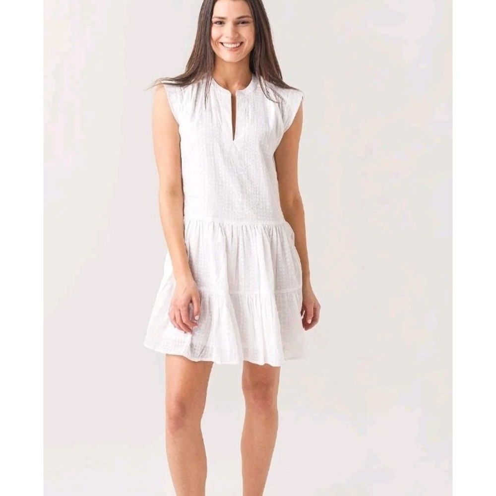 Oliphant White Textured Mini Dress